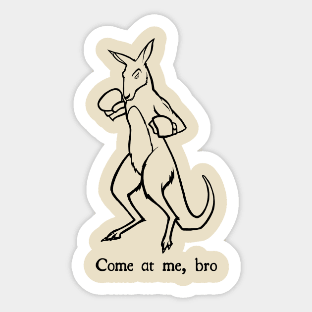 Come At Me Bro Kangaroo Boxing Fight Club Sticker by pepekauai